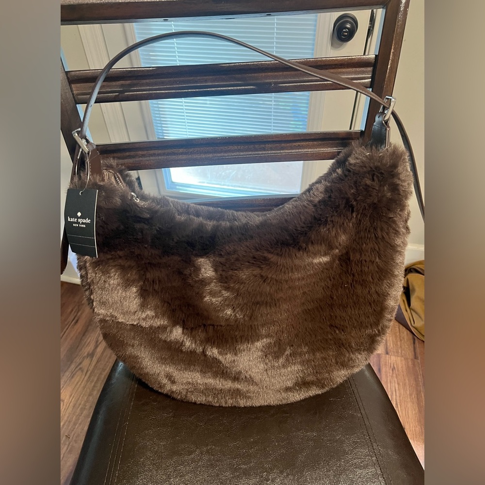 Kate Spade Hot Fudge Faux Fur Shoulder Bag